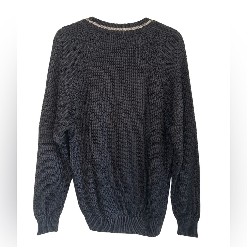 Maurizio Baldassari V Neck Silk Sweater Size 48 - Picture 2 of 5